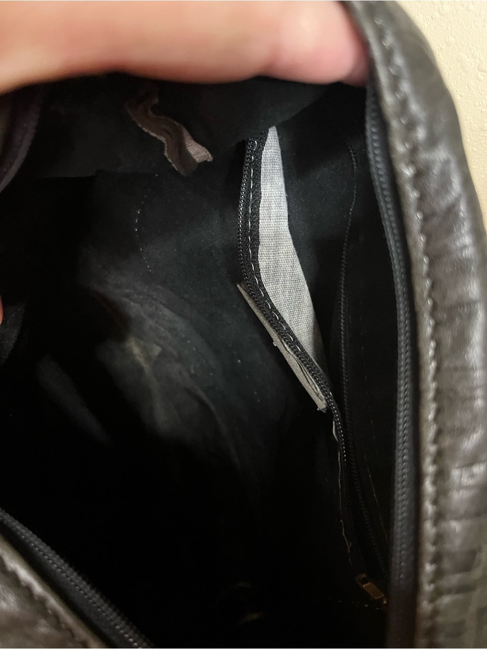 Black Leather Crossbody Bag - Picture 6 of 6
